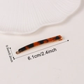 Elegant tortoise shell acetate hair clip with gold metal base measuring 2.4 inches long - Leopard Print (C16-1-7)