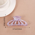 Eleganter lila Haarclip in Marmoroptik mit Perlglanz-Finish, Größe 9,7 cm x 4,8 cm - Traumhaftes Lila