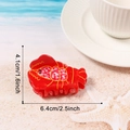 Cute red lobster hair claw clip with glitter details and 6.4cm length measurement - Lobster (C15-4-1)