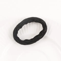 Coletero negro grueso sin costuras de alta elasticidad con textura de tela acanalada - Negro
