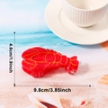 Pince à cheveux en forme de homard rouge de 9,8 cm pour le style de plage d'été - Homard