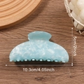 Pinza per capelli blu chiaro effetto marmo, fermaglio moda da 10,3 cm per capelli donna - Blu Ghiaccio (10.3cm)