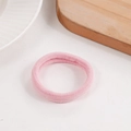 Chouchou élastique rose sans couture avec texture côtelée durable pour femmes - Rose Cerise