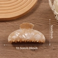 Elegante molletta per capelli da 10,3cm color crema marmorizzato con presa forte - Caffè Arancione (10.3cm)