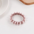 Coletero de punto rosa con adornos de perlas de imitación para un estilo femenino - Rosa