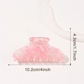 Pink marble texture hair claw clip large size 10.2cm length for thick hair styling - 10.2cm / Pink
