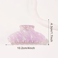 Pinza para el pelo de mármol lavanda iridiscente de 10,2 cm para las mujeres - 10.2cm / Morado