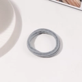 Coletero de nailon gris de alta elasticidad con textura acanalada sin costuras para el pelo - Gris