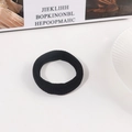 Coletero negro grueso de alta elasticidad con textura tejida sin costuras para coleta - Negro