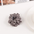 Coletero de felpa gris de chenilla para mujer con textura suave y elástico de alta calidad - Gris