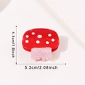 Cute red mushroom hair claw clip with white polka dots and marble texture base - Red Mushroom 5.3cm (D21-1-23)
