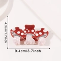 Cute red mushroom hair claw clip with white polka dots for women hair accessories - Brown Mushroom 9.4cm (D14-3-10)