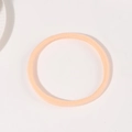 Seamless macaron peach elastic hair tie with soft knit texture and high stretch - Beige (A36-2-4)