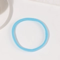 Seamless high-elasticity hair tie in light blue finish with soft velvet texture - Blue (A36-2-5)