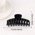 Large matte black claw clip for women featuring a minimalist frosted shark clip design - Large Dragon Bone Style / Black