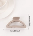 Matte apricotfarbene Haarklammer im Halbkreis-Design für Damen, 9 cm Größe - Braun