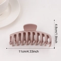 Matte greyish pink dragon bone hair claw clip for women, size 11cm large shark hair clip - Large Dragon Bone Style / Lotus root pink