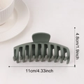 Matte dark green large hair claw clip 11cm length for thick hair styling accessory - Large Dragon Bone Style / Army Green