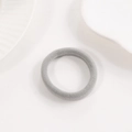 Elastic light gray seamless hair tie with premium woven texture for women - Basic Style (A36-3-9) / Light Gray