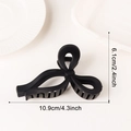 Pince à cheveux nœud noir mat de 10,9 cm de long pour coiffure cheveux épais - Noir