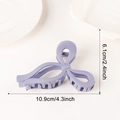 Pince à cheveux nœud violet clair mat pour femmes, longueur 10,9 cm et texture givrée - Mauve Clair