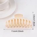 Matte cream large hair claw clip 11cm for thick hair in minimalist keel design - Large Dragon Bone Style / Off White