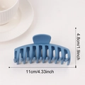 Morandi blue matte shark hair claw clip in 11cm large size for thick hair styling - Large Dragon Bone Style / Blue
