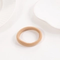 High elastic beige towel hair tie made of durable nylon with a textured minimalist design - Basic Style (A36-3-8)