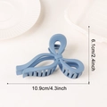 Pince à cheveux nœud bleu clair mat pour femme, grande taille 10,9cm pour cheveux épais - Bleu
