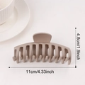 Matte khaki large hair claw clip for women 11cm length shown on a white background - Large Dragon Bone Style / Beige Coffee