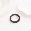 Elastic dark brown seamless hair tie made of soft knit fabric for daily styling - Basic Style (A36-3-7)