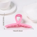 Grande molletta per capelli rosa opaco da 14 cm con design a croce per capelli - Rosa (d5)
