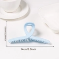 Pinza per capelli blu chiaro opaca da 14cm per acconciature capelli folti - Blu (d6)