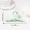 Grande molletta per capelli verde menta da 14cm con design a croce per capelli folti - Ciano (d7)
