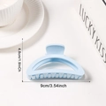 Pinza para el pelo de media luna azul claro de 9cm para un peinado elegante - Azul