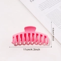 Pinza de pelo rosa mate de resina, tamaño grande de 11 cm con elegante estilo de dragón - Rosa