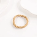 Elastic Morandi light khaki spiral hair tie with a soft velvet twisted texture - Twist Style (A36-2-7)