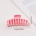 Pinza para el cabello rosa mate para cabello grueso con diseño de hueso de dragón - Rosa Melocotón