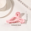 Pinza para el pelo con lazo rosa de 10,9 cm para mujer con pelo grueso y mate - Grande (10.9cm) / Rosa Melocotón