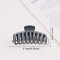 Pinza de pelo grande gris oscuro de 11cm con acabado brillante para peinados - Gris