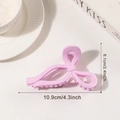 Pinza para el pelo de lazo lavanda pastel en acabado mate con dimensiones - Grande (10.9cm) / Violeta Claro