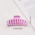 Elegante pinza per capelli grande lilla da 11 cm per acconciature da donna in plastica - Viola Chiaro