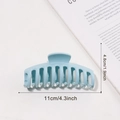 Grande molletta per capelli azzurra stile osso di drago con finitura lucida 11cm - Grigio Blu