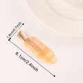 Yellow plaid hair clip with rose gold metal base and dimensions 6.1cm by 1.8cm - Orange Seamless Clip C20-4-14