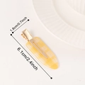 Classic yellow plaid acrylic hair clip with golden metal base for women's styling - Yellow Seamless Clip C20-4-15