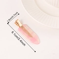 Pink and white checkered oval hair clip with gold metal clip and 6.1cm dimensions - Pink Seamless Clips C20-4-16
