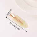 Green and white plaid resin crocodile hair clip with golden metal base, 6.1cm length - Light Green Seamless Clips C20-4-18