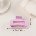 Pince à cheveux carrée violet clair mat pour femme, taille 8,8 cm long et 4,6 cm haut - 8.8cm (Moyen) / Mauve Clair