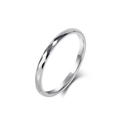 Anillo minimalista de tungsteno plateado con superficie geométrica de corte diamante unisex - Talla 6 / 2mm / Color Acero