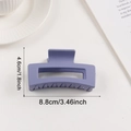 Matte light purple rectangular hair claw clip for thick hair, 8.8cm hollow design - Light Purple (d10)